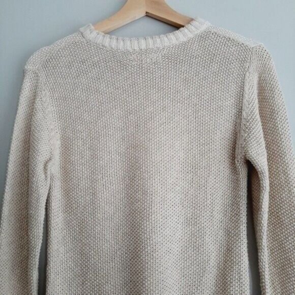 TRUE RELIGION Sweater Crewneck Cable Linen Blend Sz XS - Picture 7 of 11